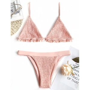 ruffles smocked bathing suit